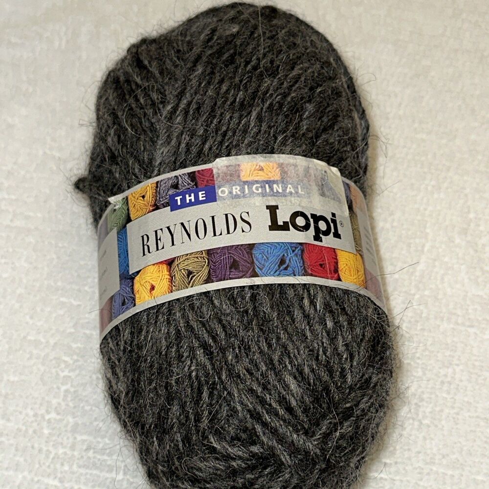 Reynolds Lopi 100% Icelandic Wool Yarn Color 0058 dark grey 110g 110 Yds